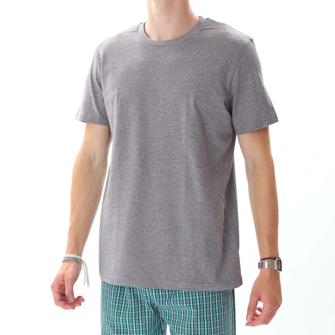 Pull&Bear - T-shirt a maniche corte asimmetrica grigio mélange Pull&Bear - T-shirt a maniche corte asimmetrica grigio mélange
