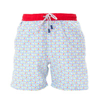 MS5315 - Formes bleu clair & rouge