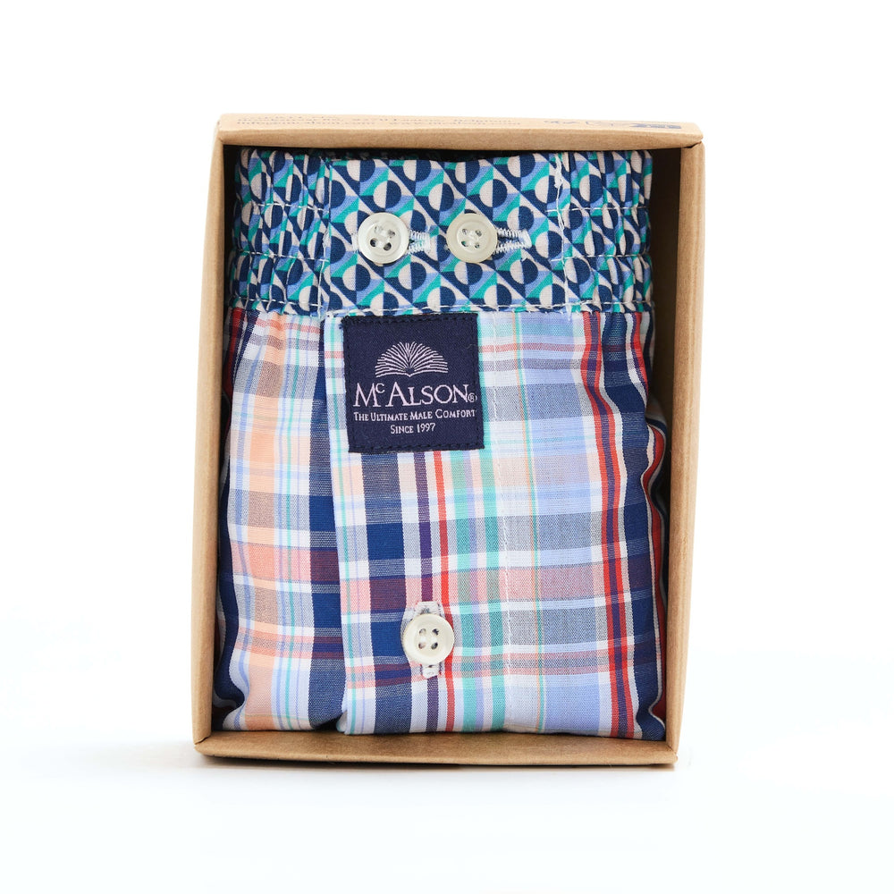 M5421 - Madras blue multi
