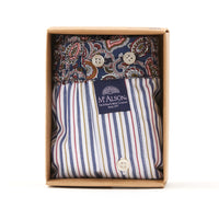 M5200 - Strisce blu-marino & bordeaux