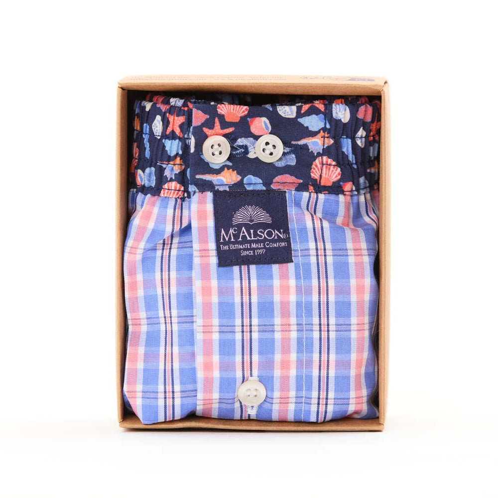 M5312 - Tartan rose & bleu