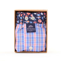 M5312 - Tartan rose & bleu