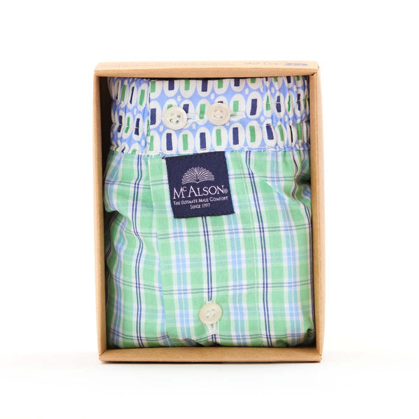 M5318 - Tartan light green & blue