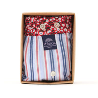 KM5206 - Rayé bleu clair, marine & rouge