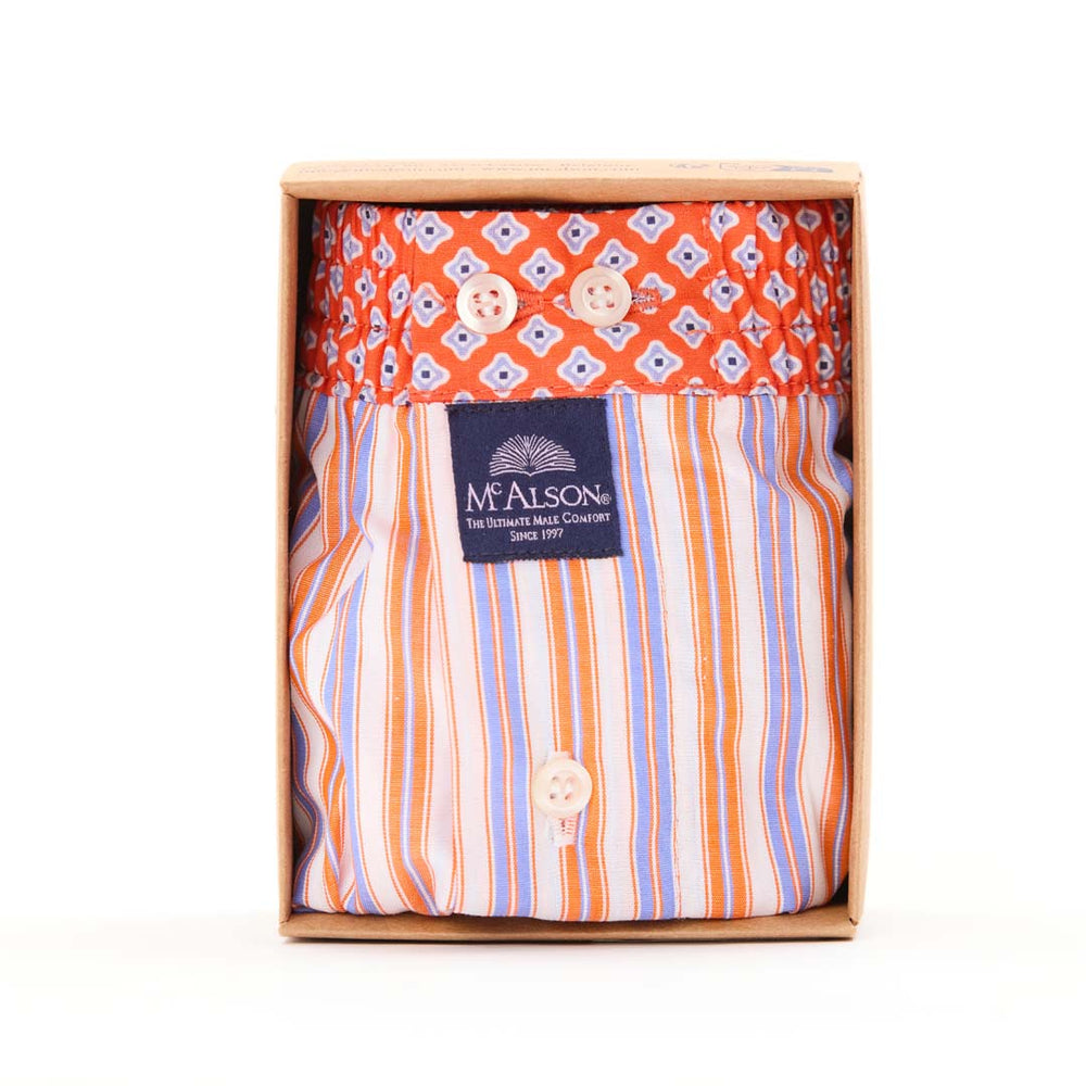 M5319 - rayé orange & bleu