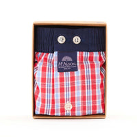 M5314 - Tartan rouge & bleu marine