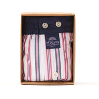 M5205 - Strisce rosso & blu-marino