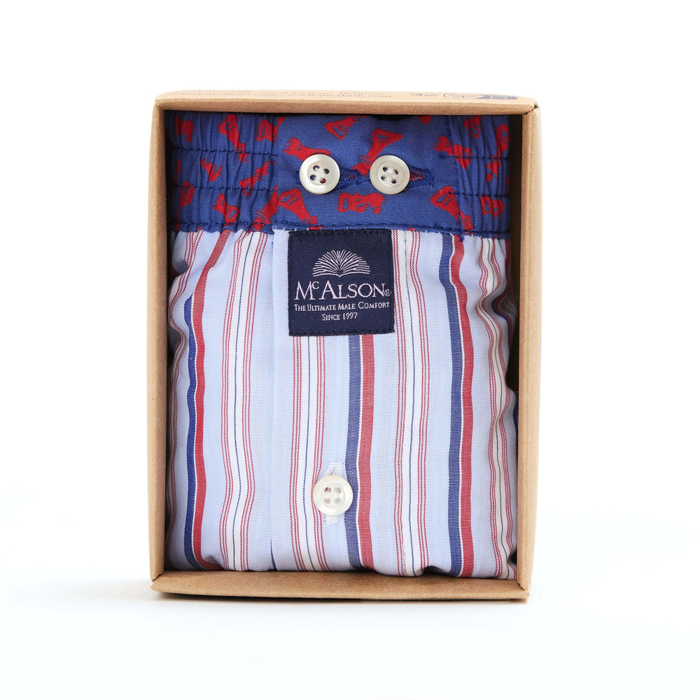 M5414 - Striped blue & red