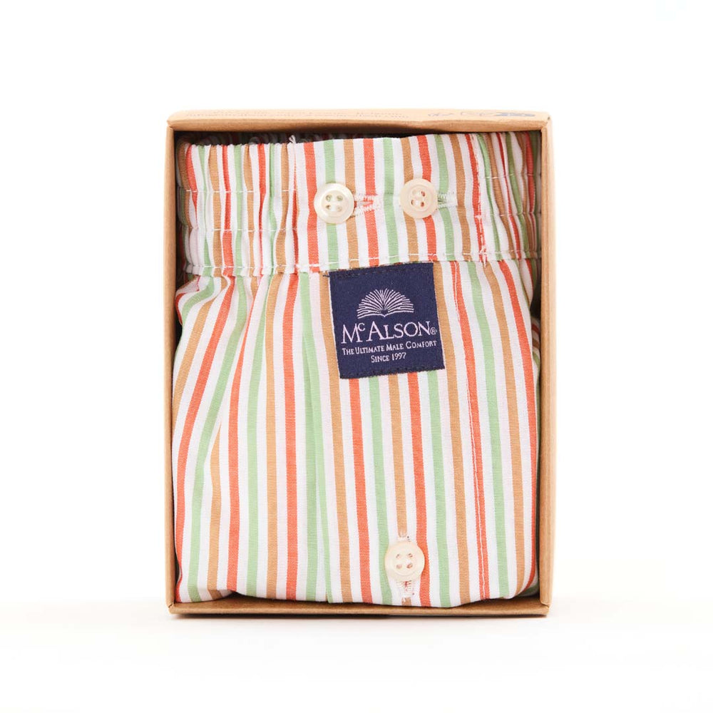 M5302 - rayé rouge & vert