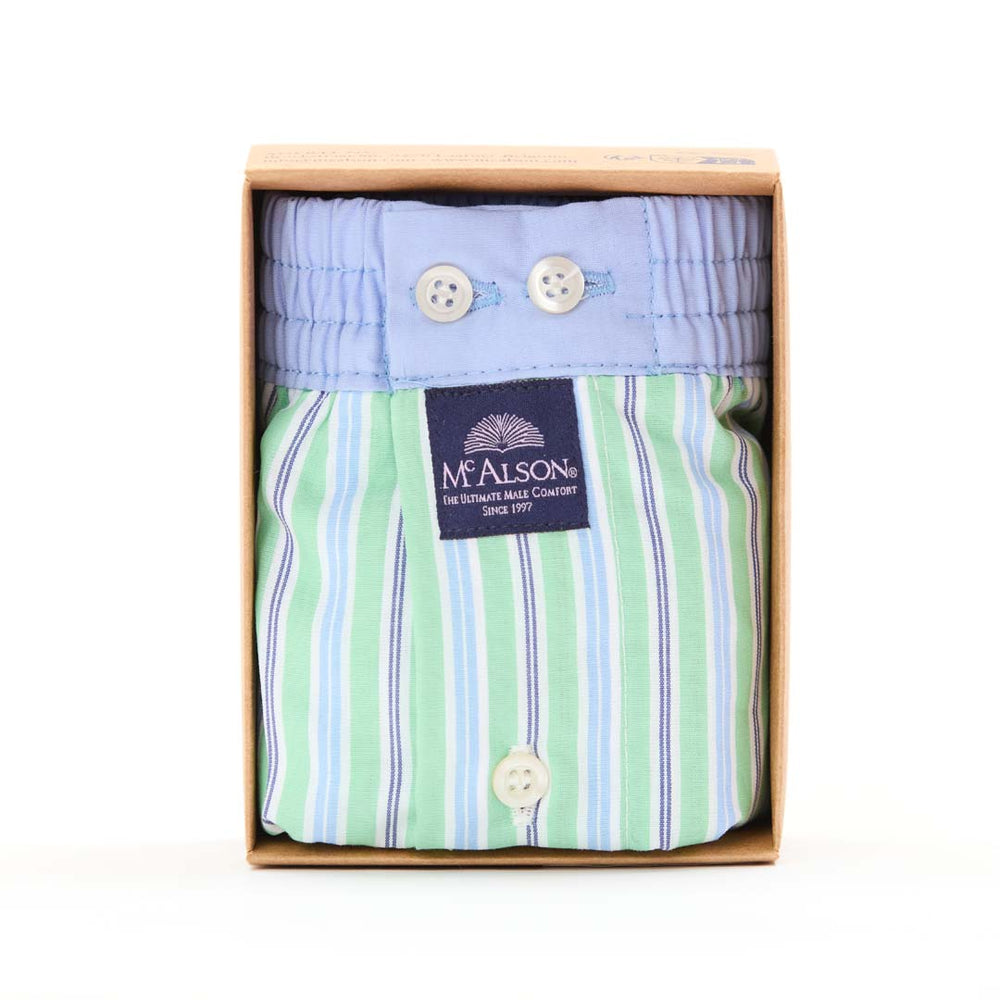 M5317 - rayé light vert & bleu