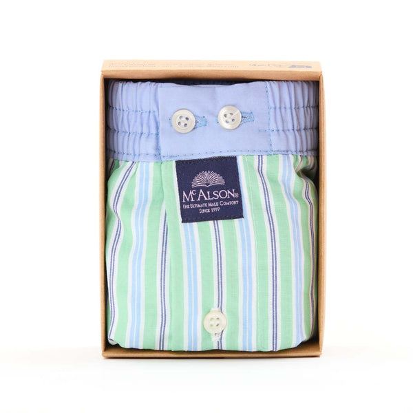 M5317 - Striped light green & blue