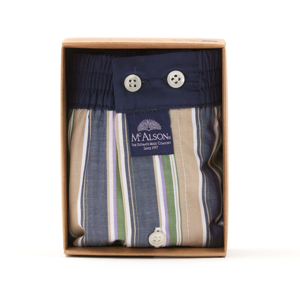 M5224 - Striped brown, green & navy