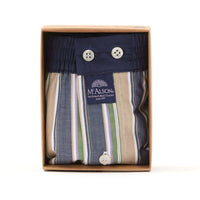 M5224 - Striped brown, green & navy