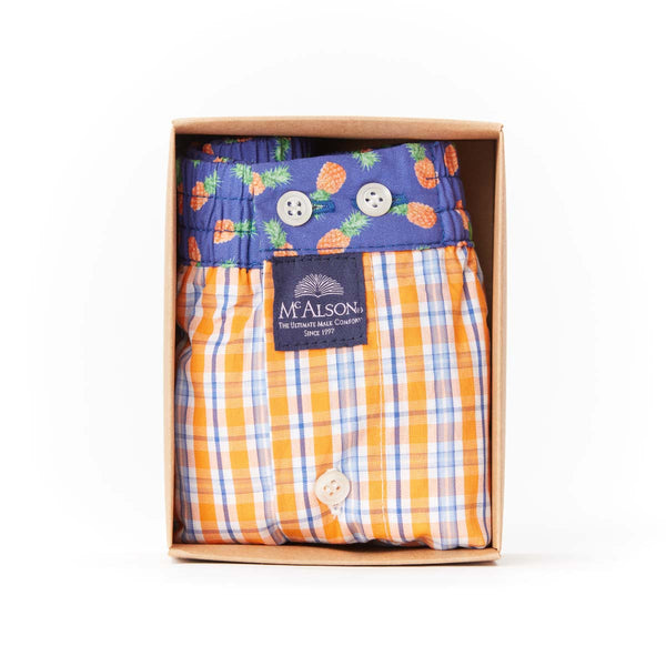 KM4717 - Carreaux orange & bleu