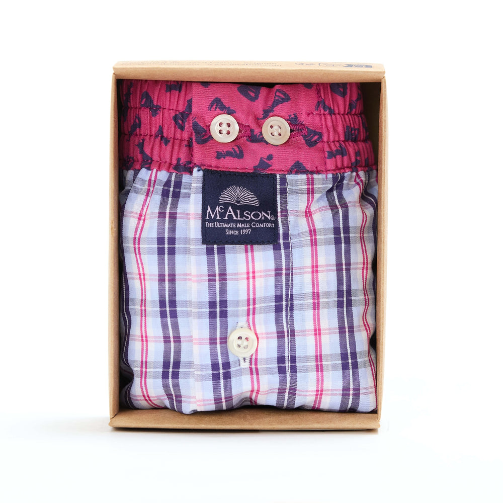 M5413 - Tartan blu & rosa