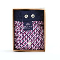M5441 - Geometric pink & navy