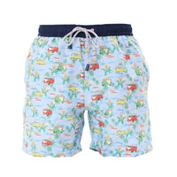 MS5322 - Van Tropical bleu clair & bleu marine