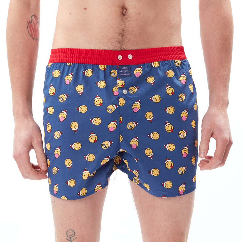 M4687 - Christmas Smiley Navy