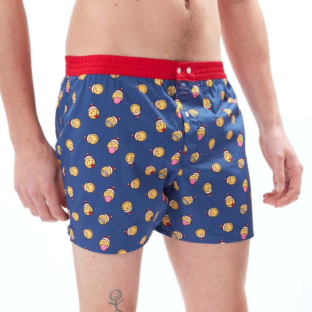 M4687 - Christmas Smiley Navy
