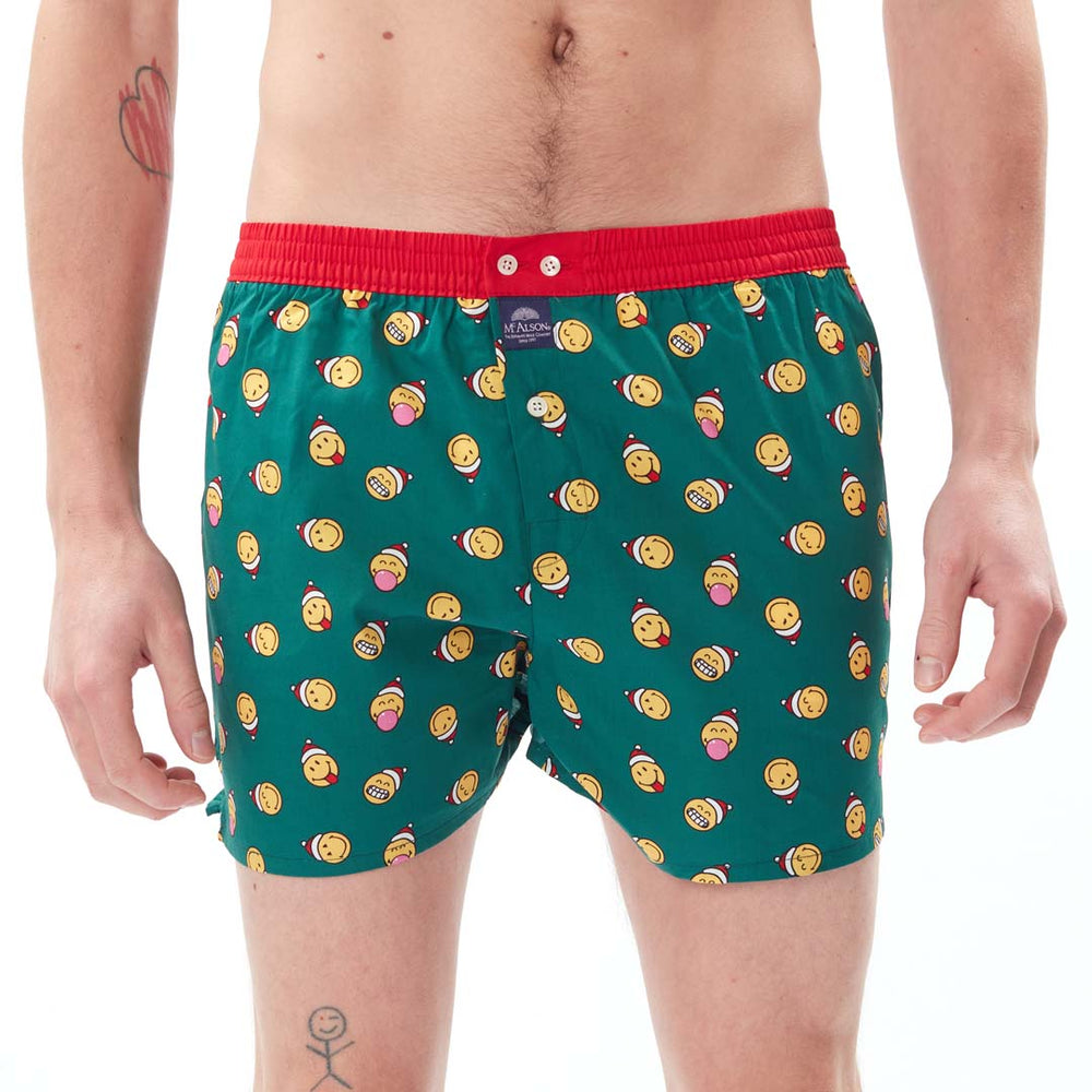 M4689 - Christmas Smiley Green