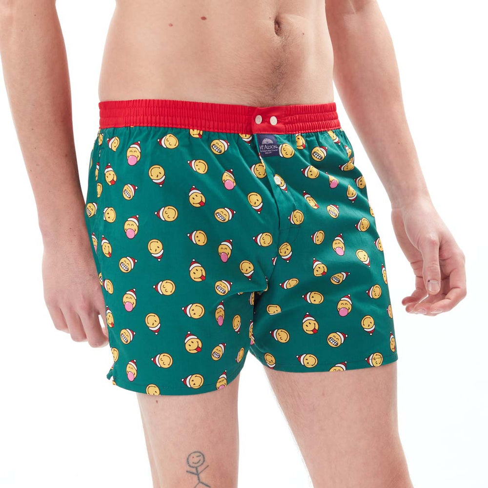 M4689 - Smiley de Noël vert