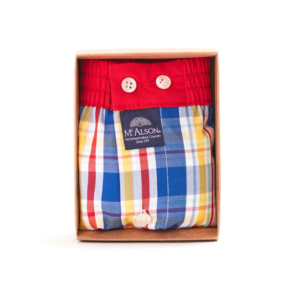 M4885 - Tartan jaune rouge et bleu