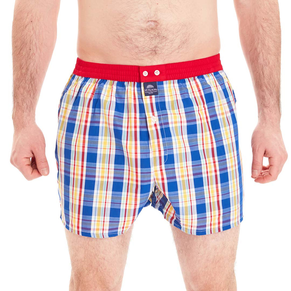 M4885 - Tartan yellow red and blue