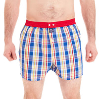 M4885 - Tartan yellow red and blue