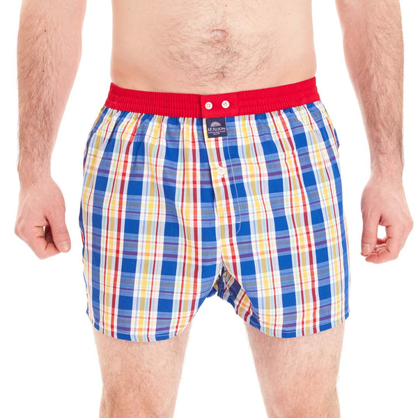 M4885 - Tartan jaune rouge et bleu