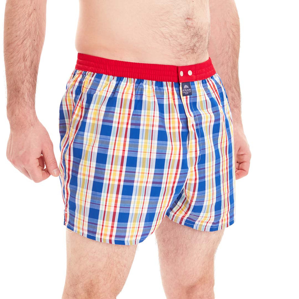 M4885 - Tartan yellow red and blue