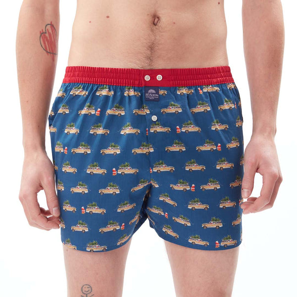 M4896 - Voiture père Noël marine