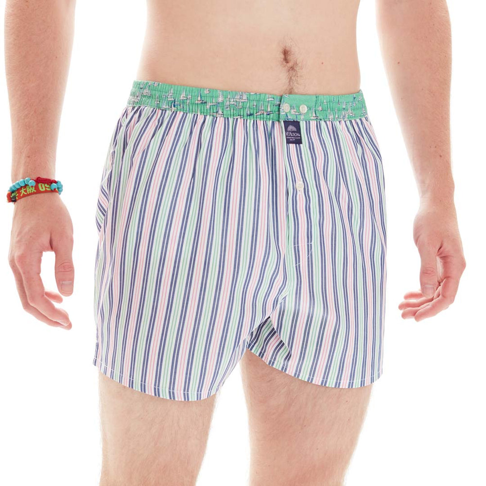 M4915 - Gestreift mehrfarbig rosa