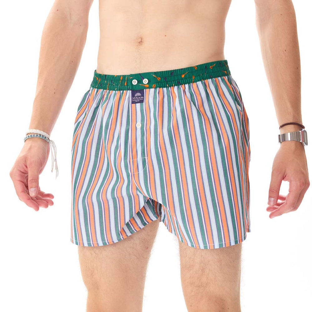 M5058 - Rayures orange & vert