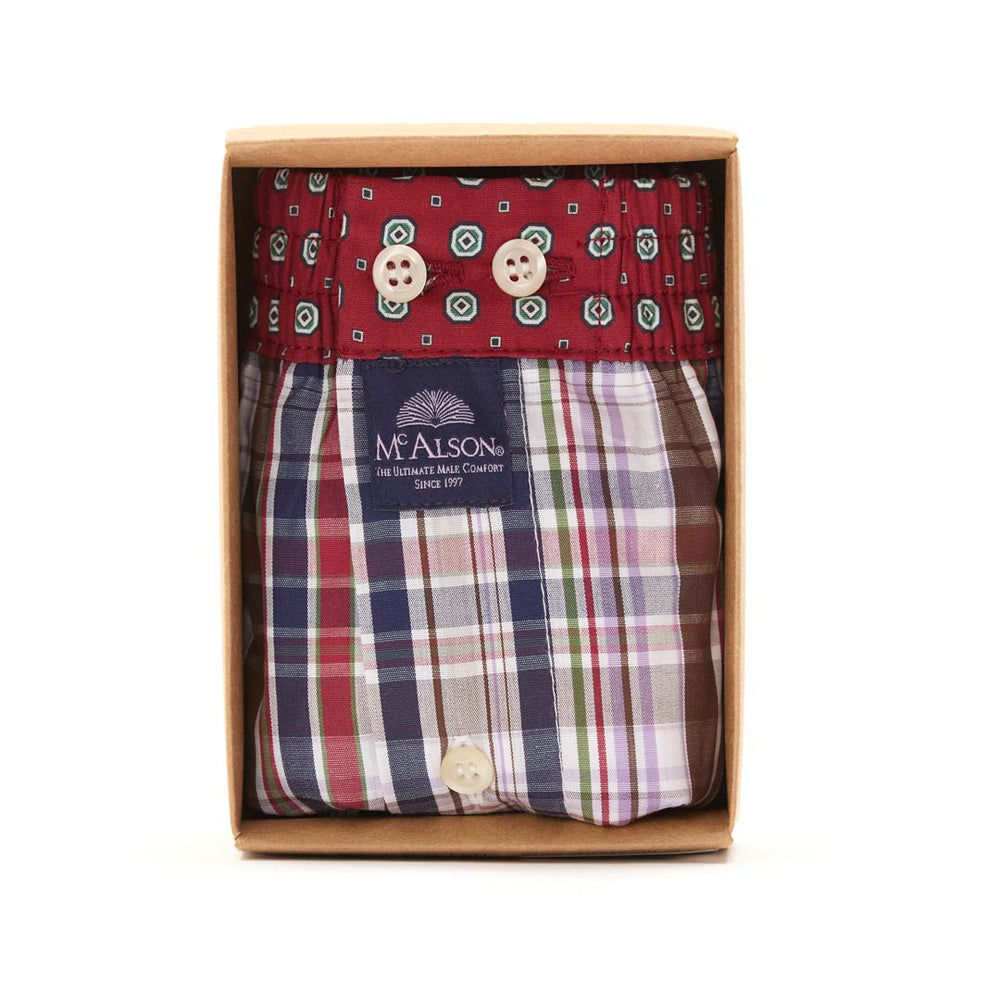 M5076 - Checkered burgundy