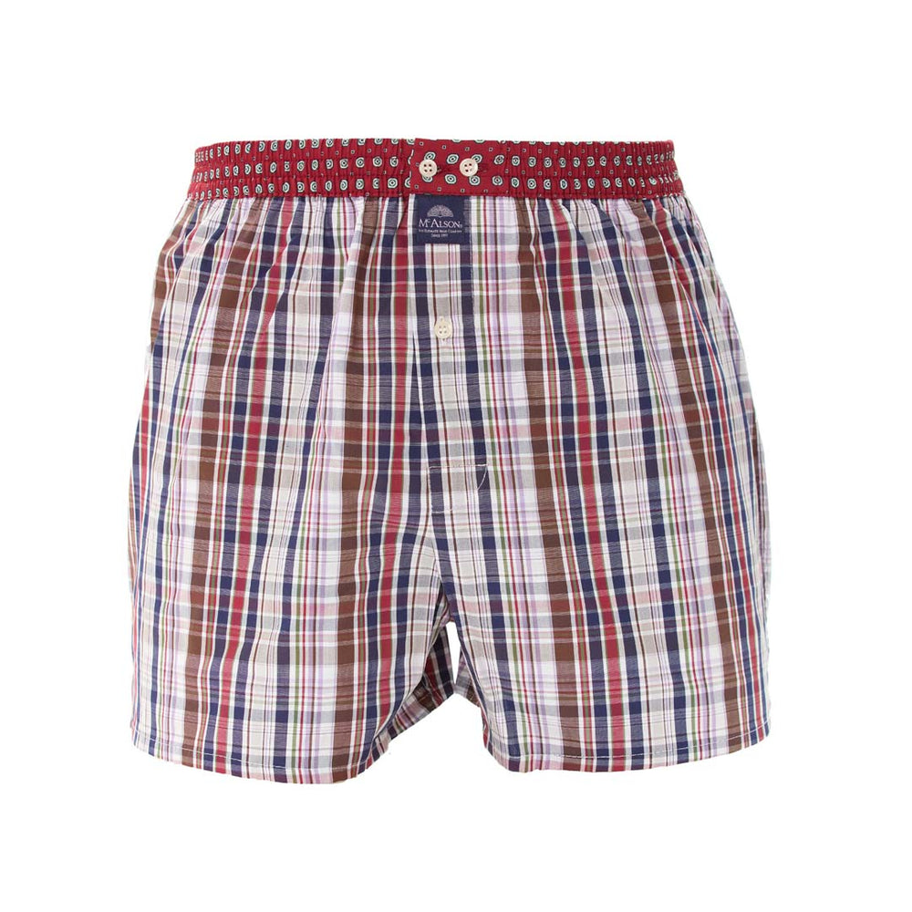 M5076 - Checkered burgundy