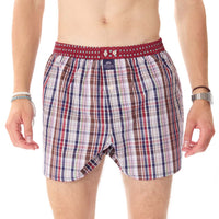 M5076 - Checkered burgundy