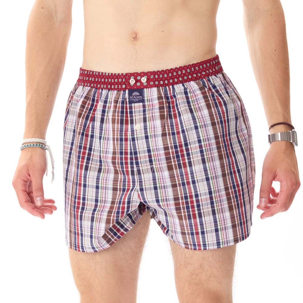 M5076 - Checkered burgundy