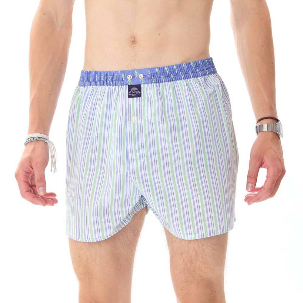 M5102 - Gestreift blau & grün