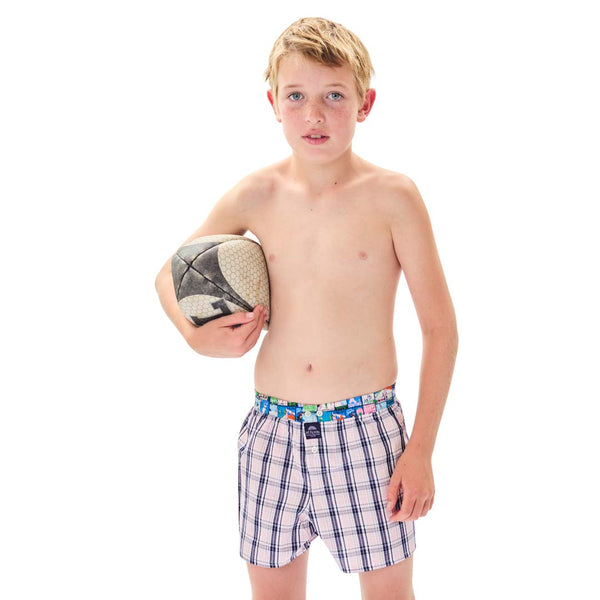 KM5213 - Carreaux rose & marine