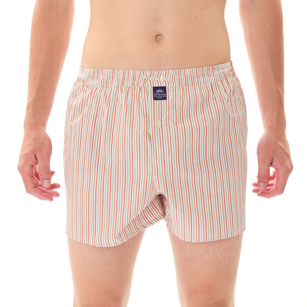 M5302 - rayé rouge & vert