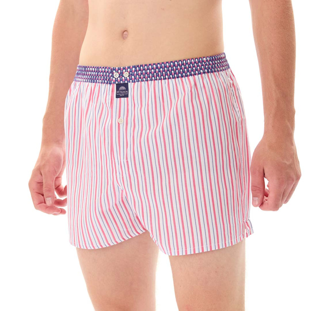 M5304 - A righe fucsia & blu marino