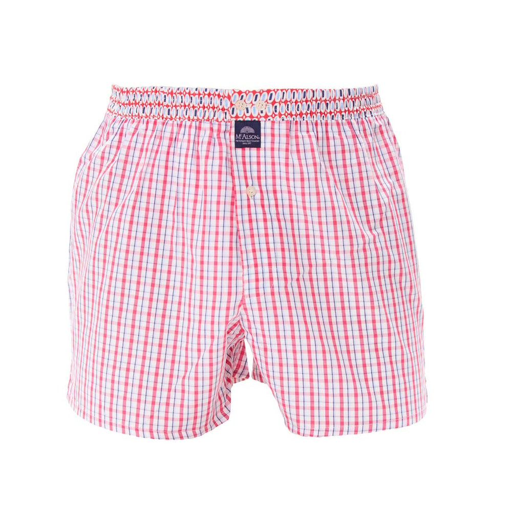 M5305 - Carreaux fuchsia & bleu marine