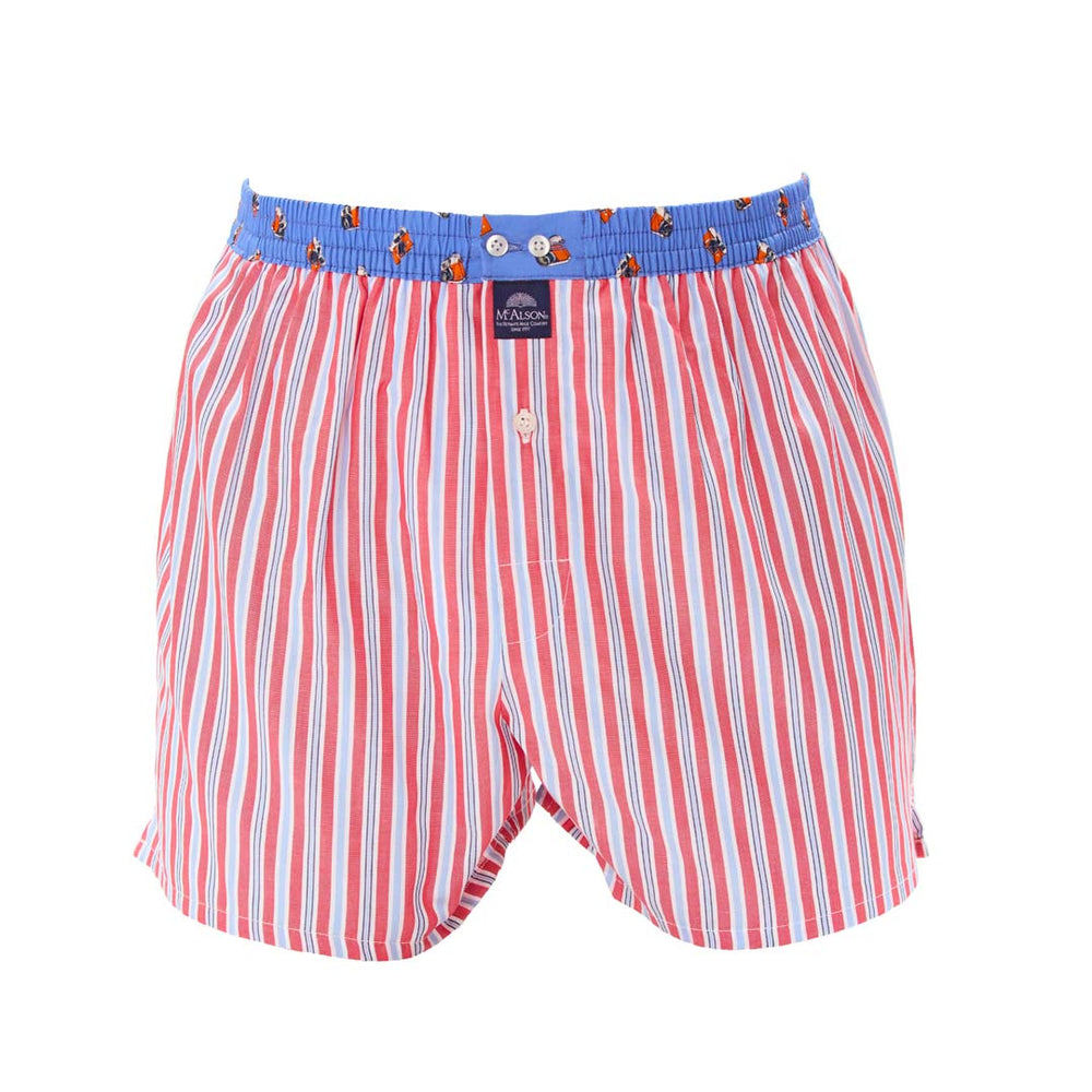 M5313 - rayé rouge, bleu ciel & bleu marine