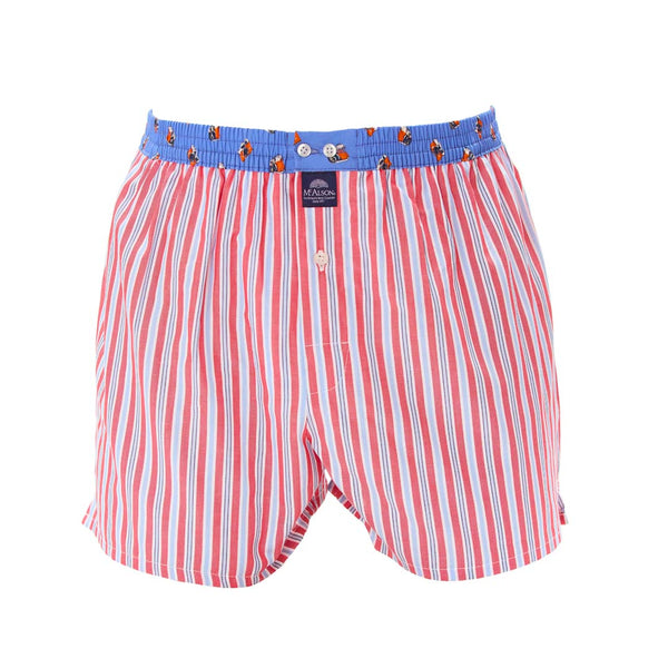 KM5313 - rayé rouge, bleu ciel & bleu marine