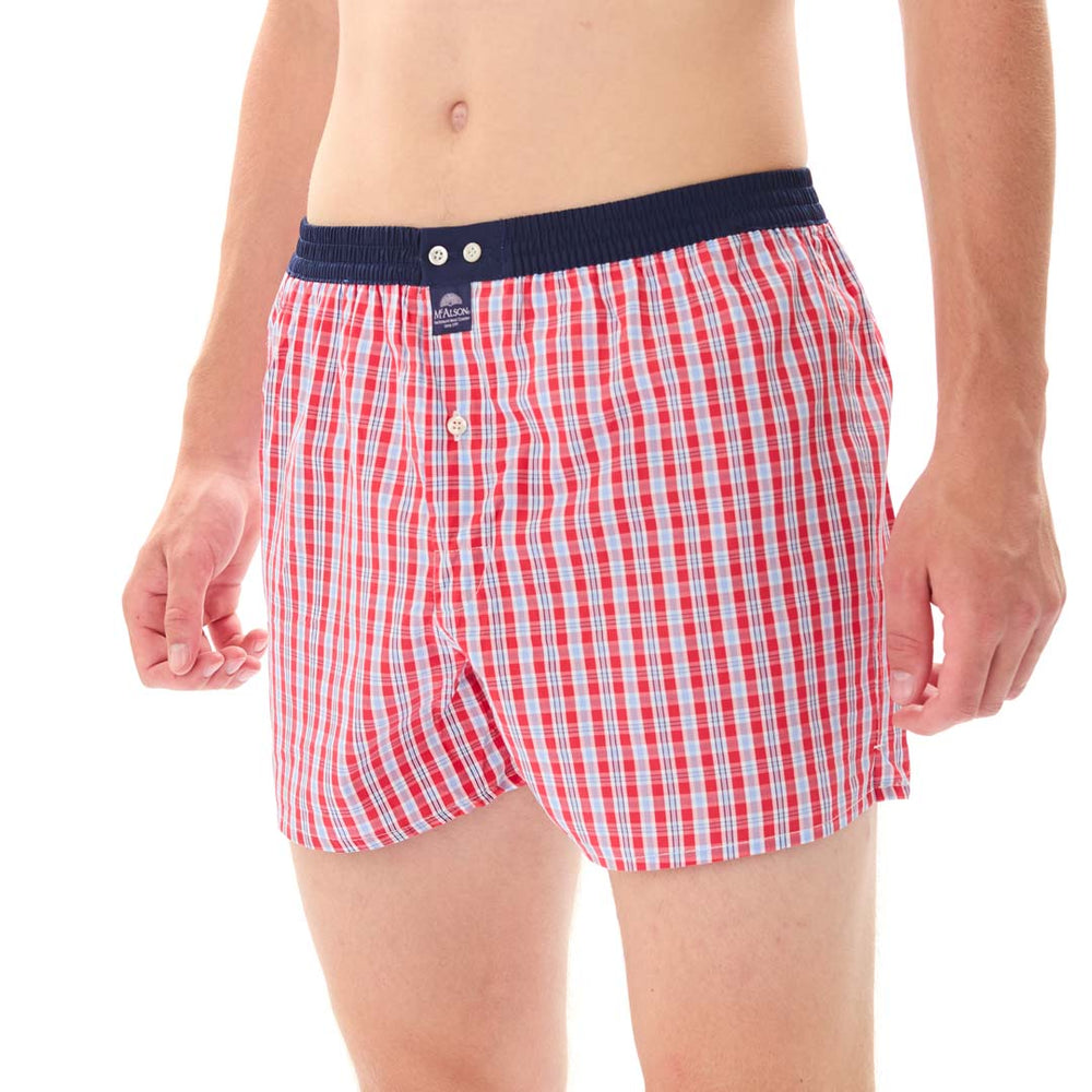 M5314 - Tartan rosso & blu marino