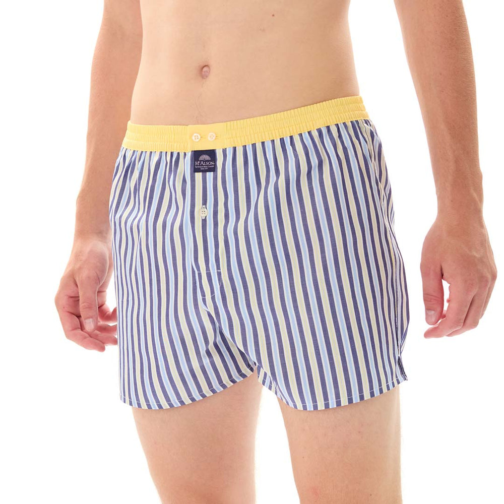 M5315 - A righe blu marino & giallo