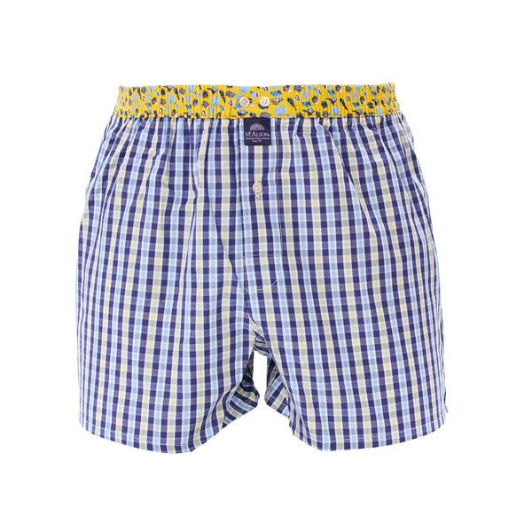 KM5316 - Tartan bleu marine & jaune