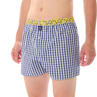 M5316 - Schottenkaro Marineblau & gelb
