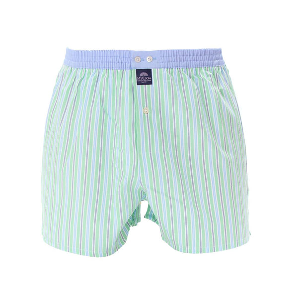 M5317 - Striped light green & blue