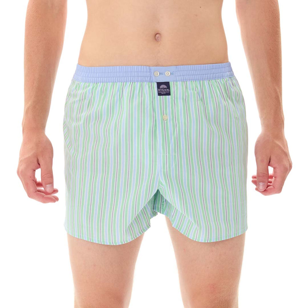 M5317 - rayé light vert & bleu